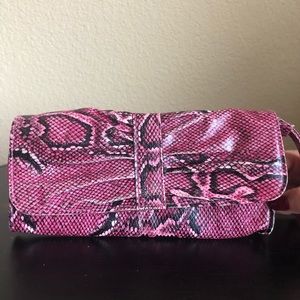 Faux snake skin clutch and/or wristlet